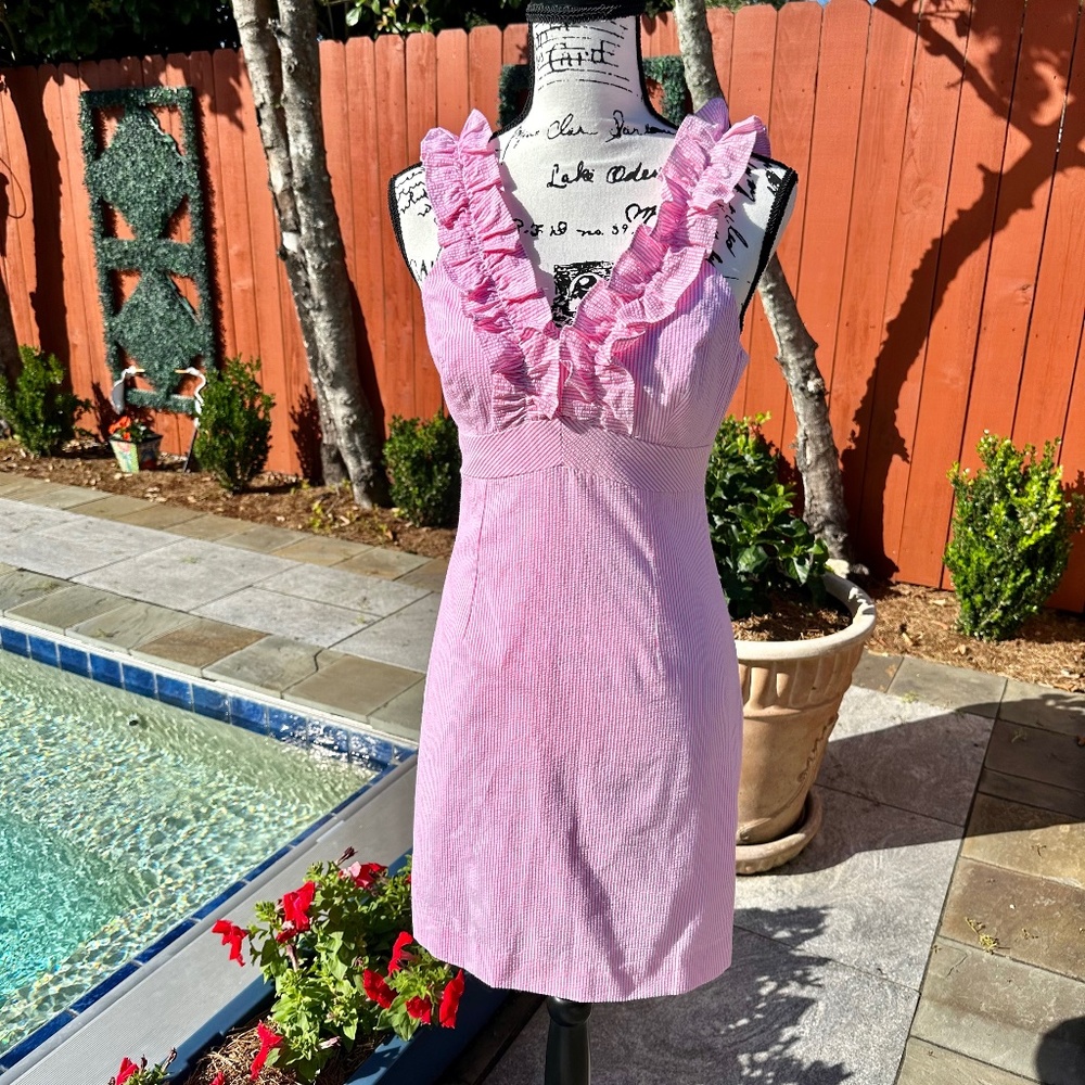🔥🔥🔥NWT Lilly Pulitzer Phoebe Dress-Pink Lucky Seersucker-NEW WIth TAGS!!🔥